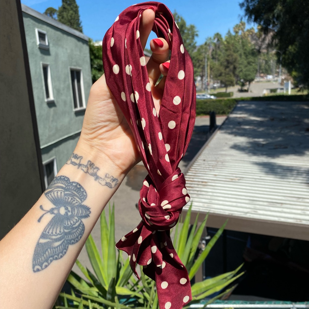 Vintage 100 Silk Small Scarf